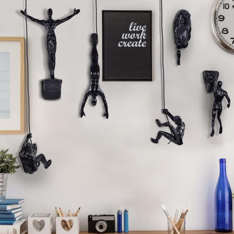 Climbing Man Wall Sculpture( Set of 6 )