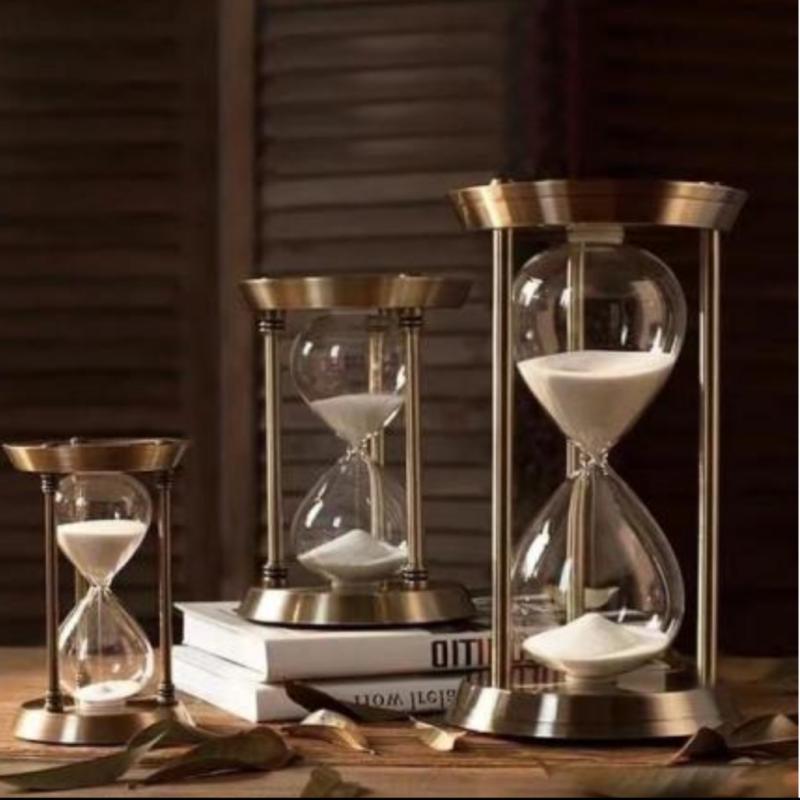 30 minutes Hourglass with Metal Frame for  Office Desk Decoration(