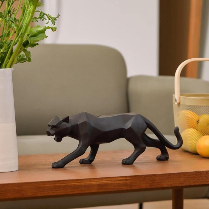 Large walking black jaguar